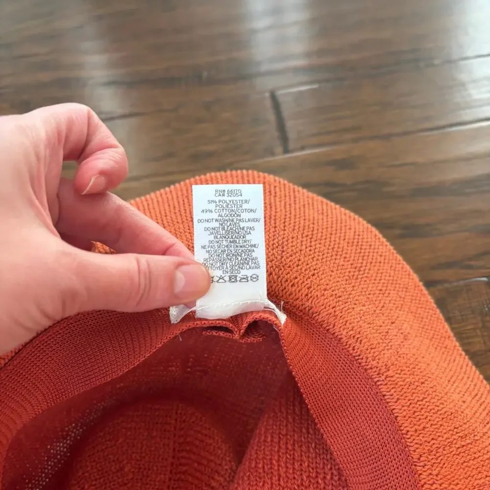 By‎ Anthropologie Women’s Rowan Rancher Hat Orange Resort Wide-Brim Fedora